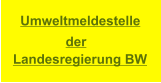 Umweltmeldestelle der Landesregierung BW